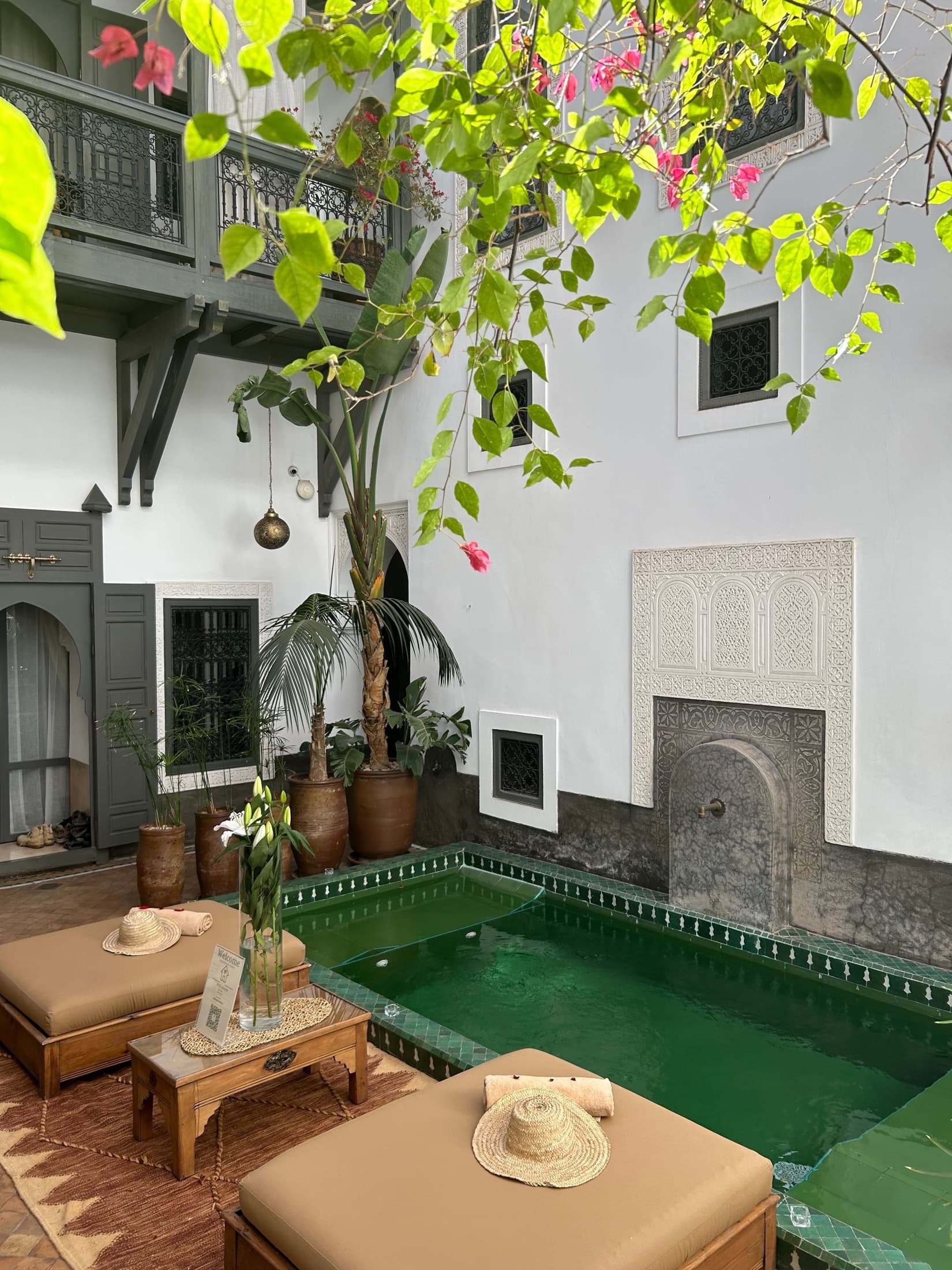 Riad courtyard in Marrakech