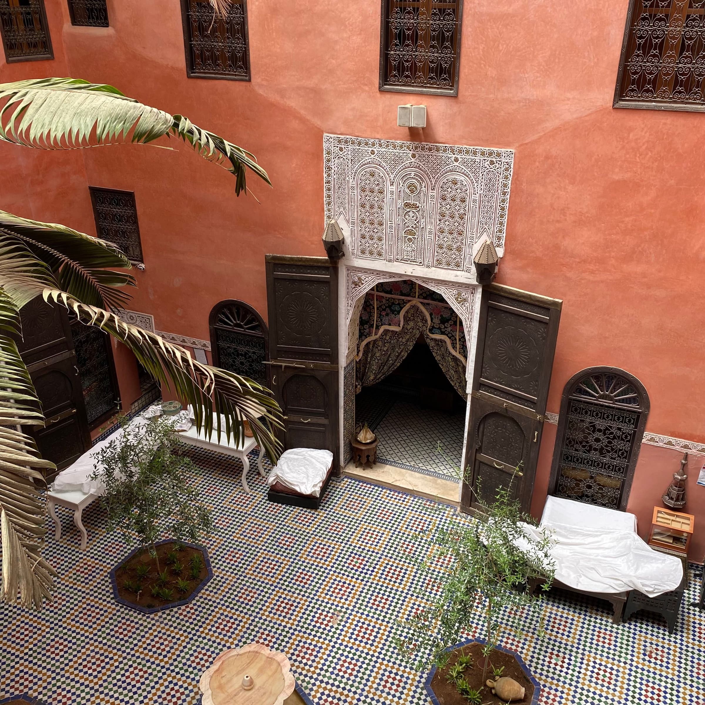 Traditional riad courtyard in Marrakech